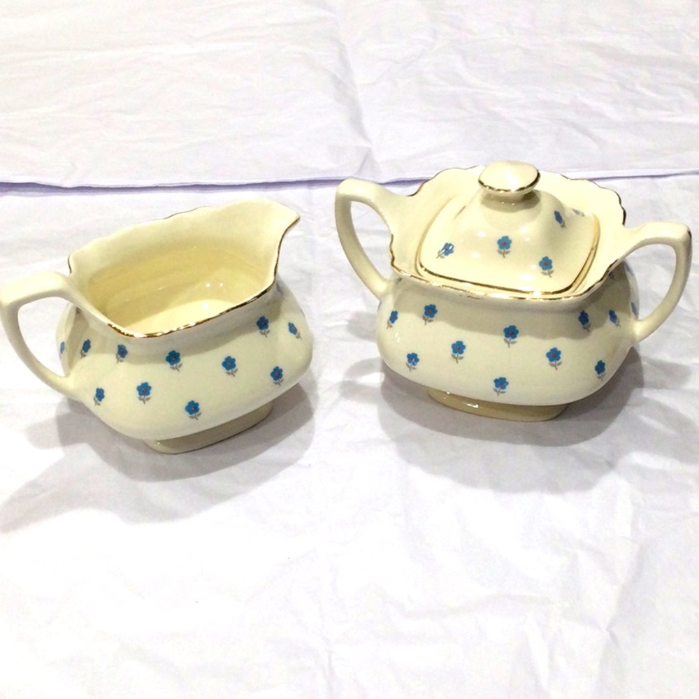 LIDO antique china creamer & Sugar EUC gorgeous! Replacements
